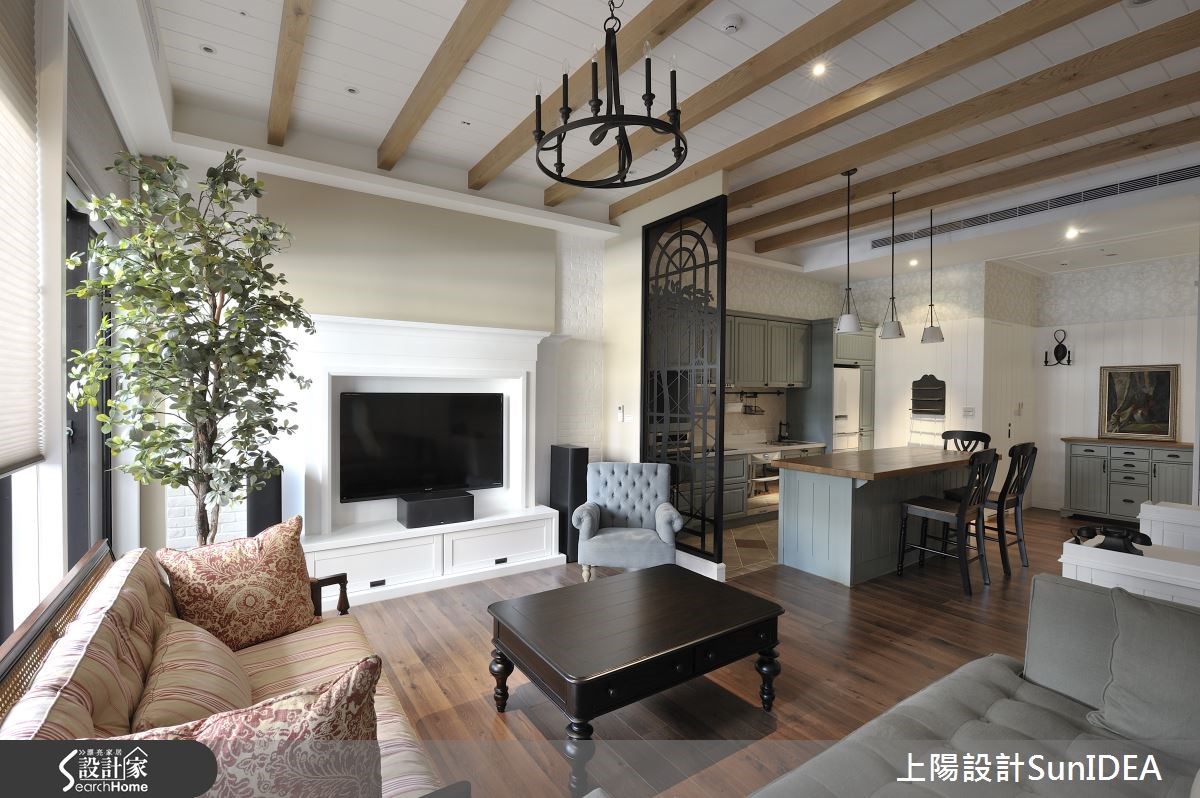 17坪新成屋(5年以下)＿鄉村風客廳餐廳廚房案例圖片＿上陽設計＿上陽_17之7