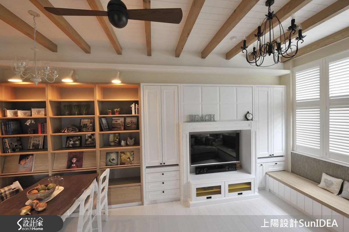 14坪新成屋(5年以下)＿鄉村風客廳餐廳臥榻案例圖片＿上陽設計＿上陽_22之11