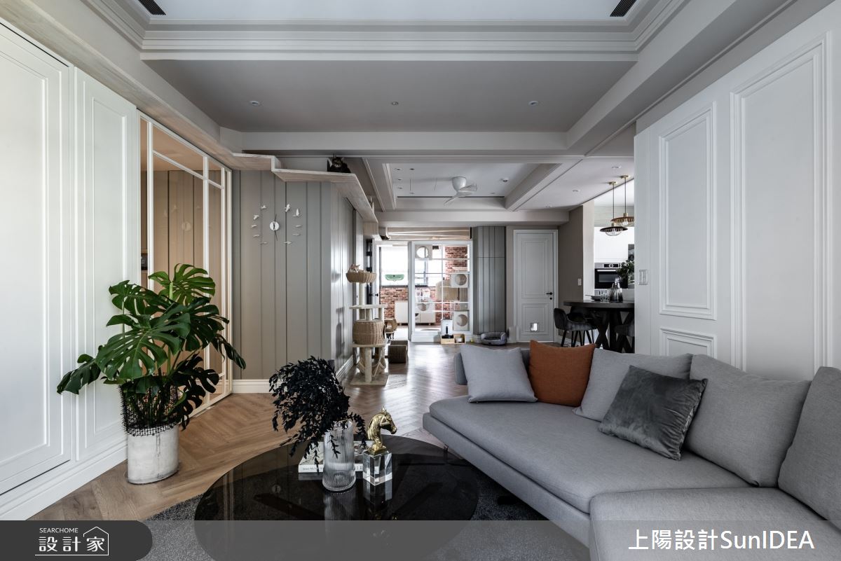 35坪新成屋(5年以下)＿美式風客廳案例圖片＿上陽設計＿上陽_36之5