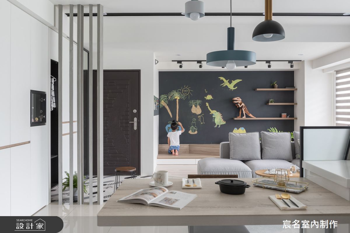 33坪新成屋(5年以下)＿簡約風餐廳案例圖片＿宸名設計有限公司＿宸名_軸線之6