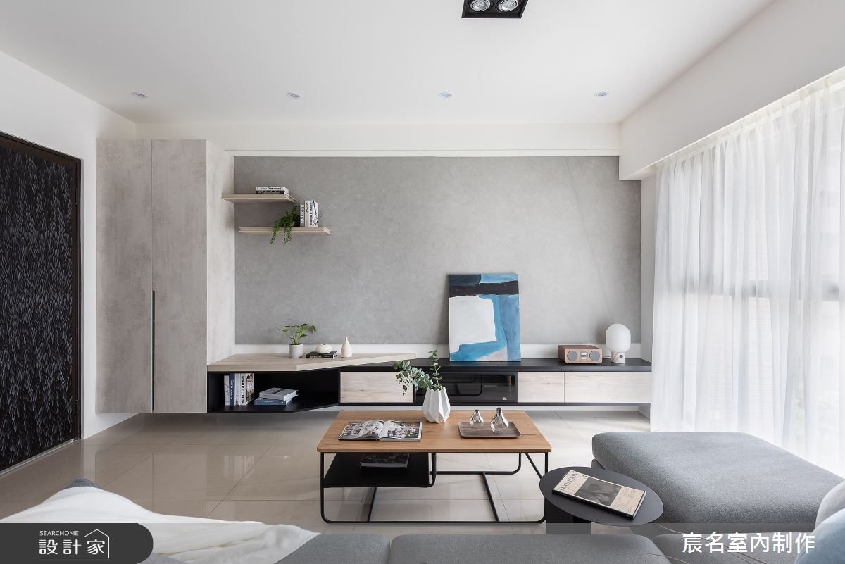 25坪新成屋(5年以下)＿簡約風客廳案例圖片＿宸名設計有限公司＿宸名_泱柇之1