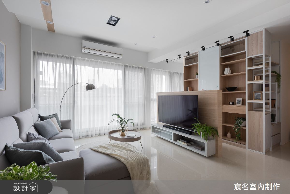 30坪新成屋(5年以下)＿簡約風客廳案例圖片＿宸名設計有限公司＿宸名_詠絮之3