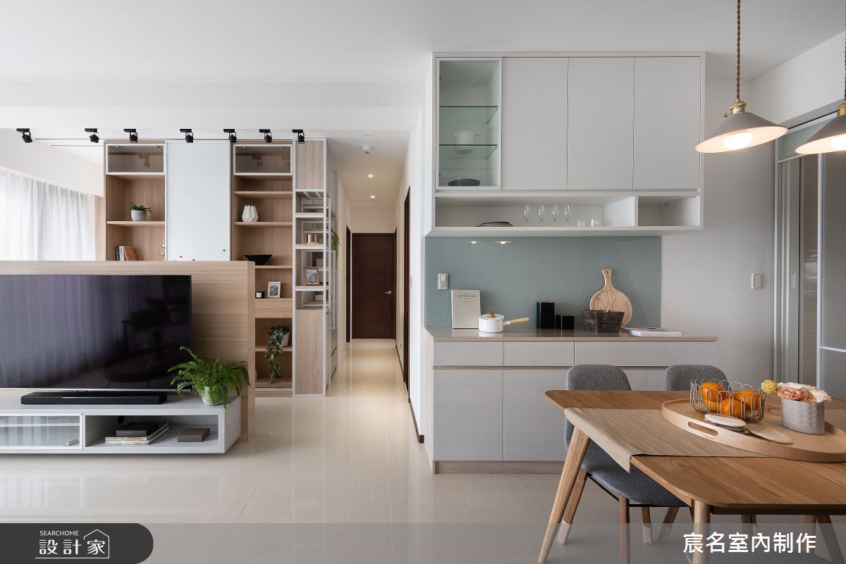 30坪新成屋(5年以下)＿簡約風客廳餐廳案例圖片＿宸名設計有限公司＿宸名_詠絮之4