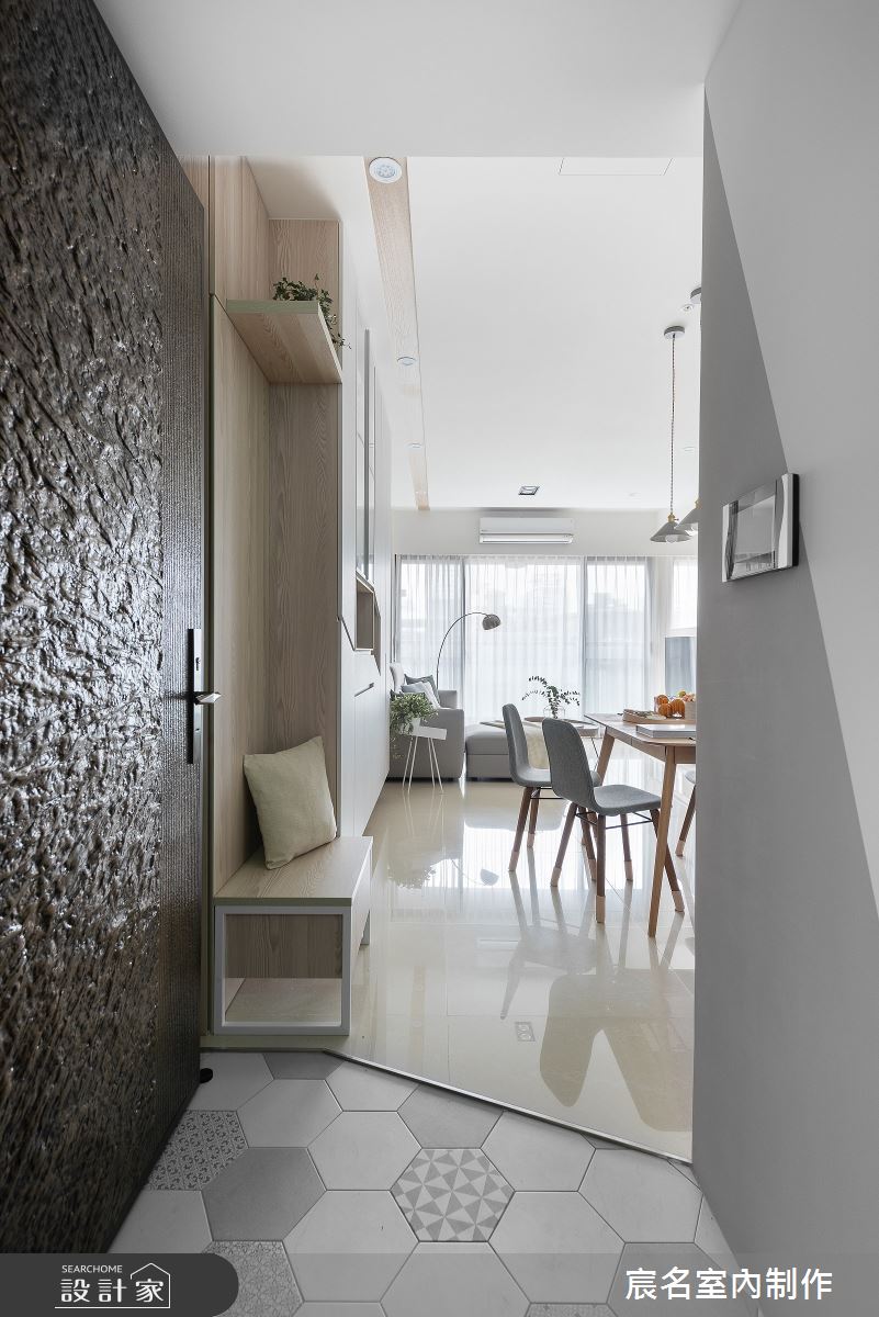 30坪新成屋(5年以下)＿簡約風玄關案例圖片＿宸名設計有限公司＿宸名_詠絮之1