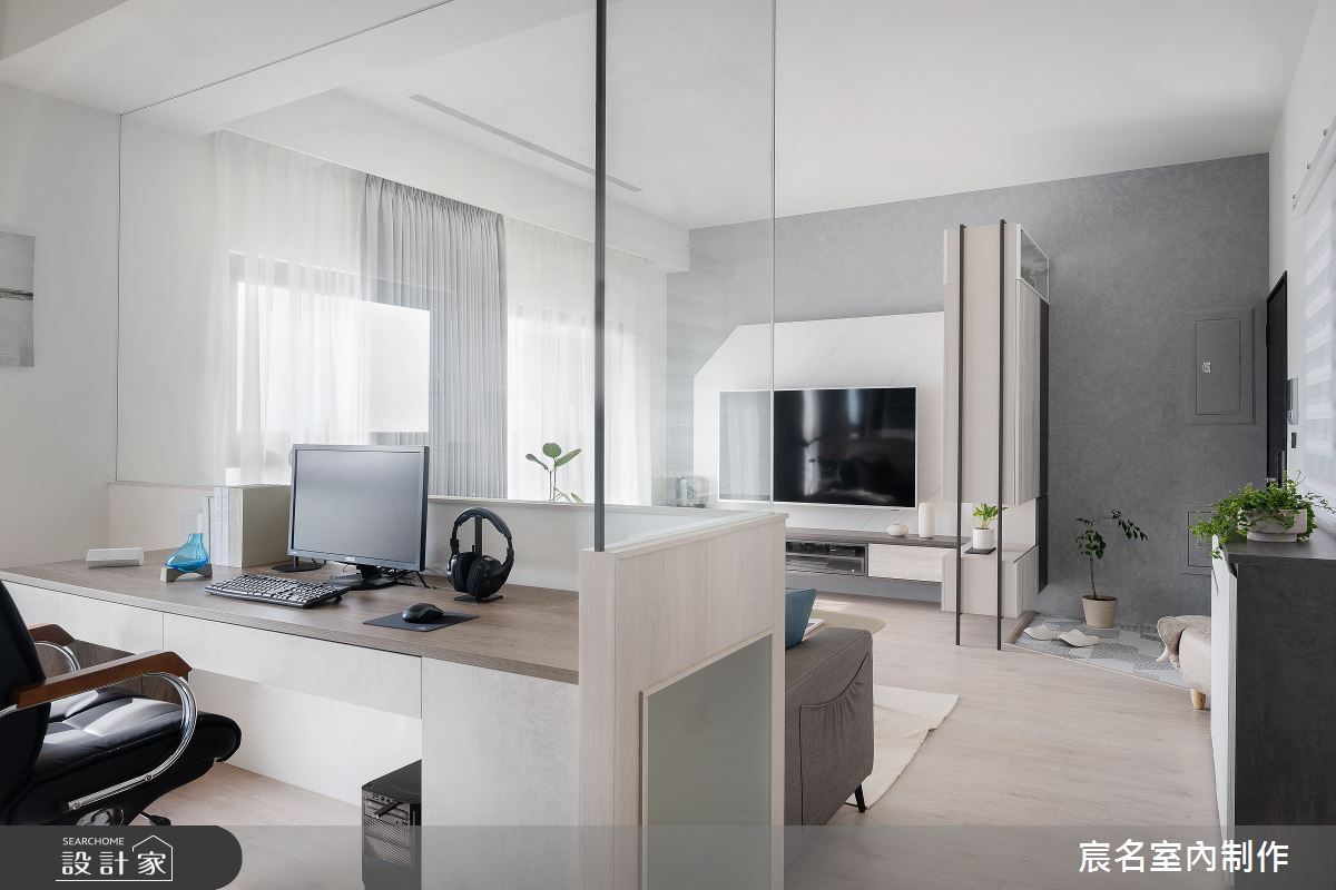 30坪新成屋(5年以下)＿混搭風客廳書房案例圖片＿宸名設計有限公司＿宸名_方舟之6