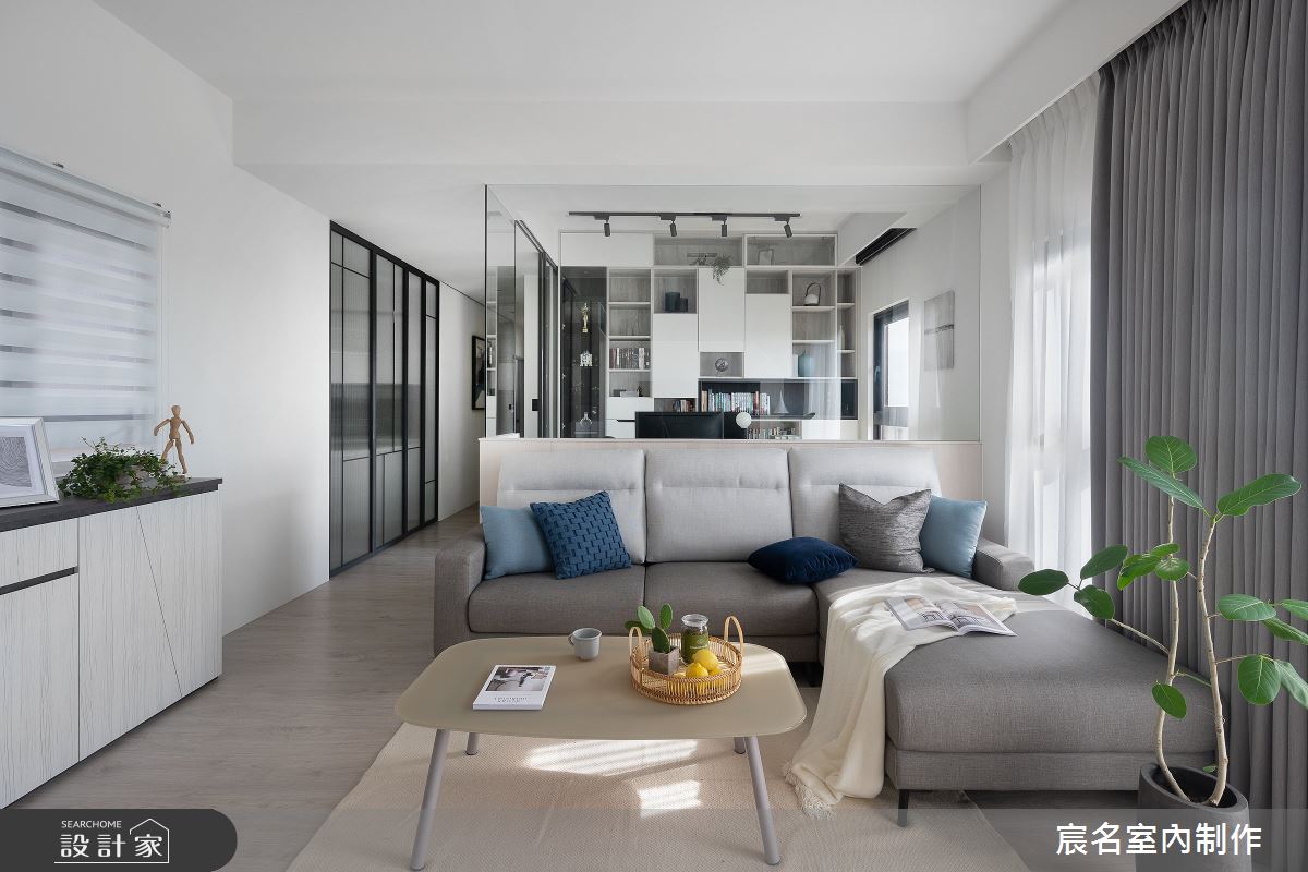 30坪新成屋(5年以下)＿混搭風客廳案例圖片＿宸名設計有限公司＿宸名_方舟之2
