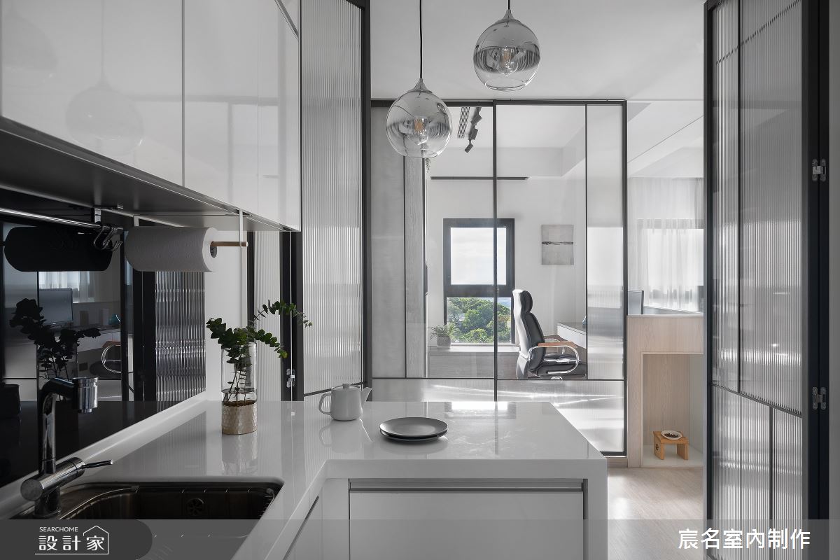 30坪新成屋(5年以下)＿混搭風廚房吧檯書房案例圖片＿宸名設計有限公司＿宸名_方舟之8
