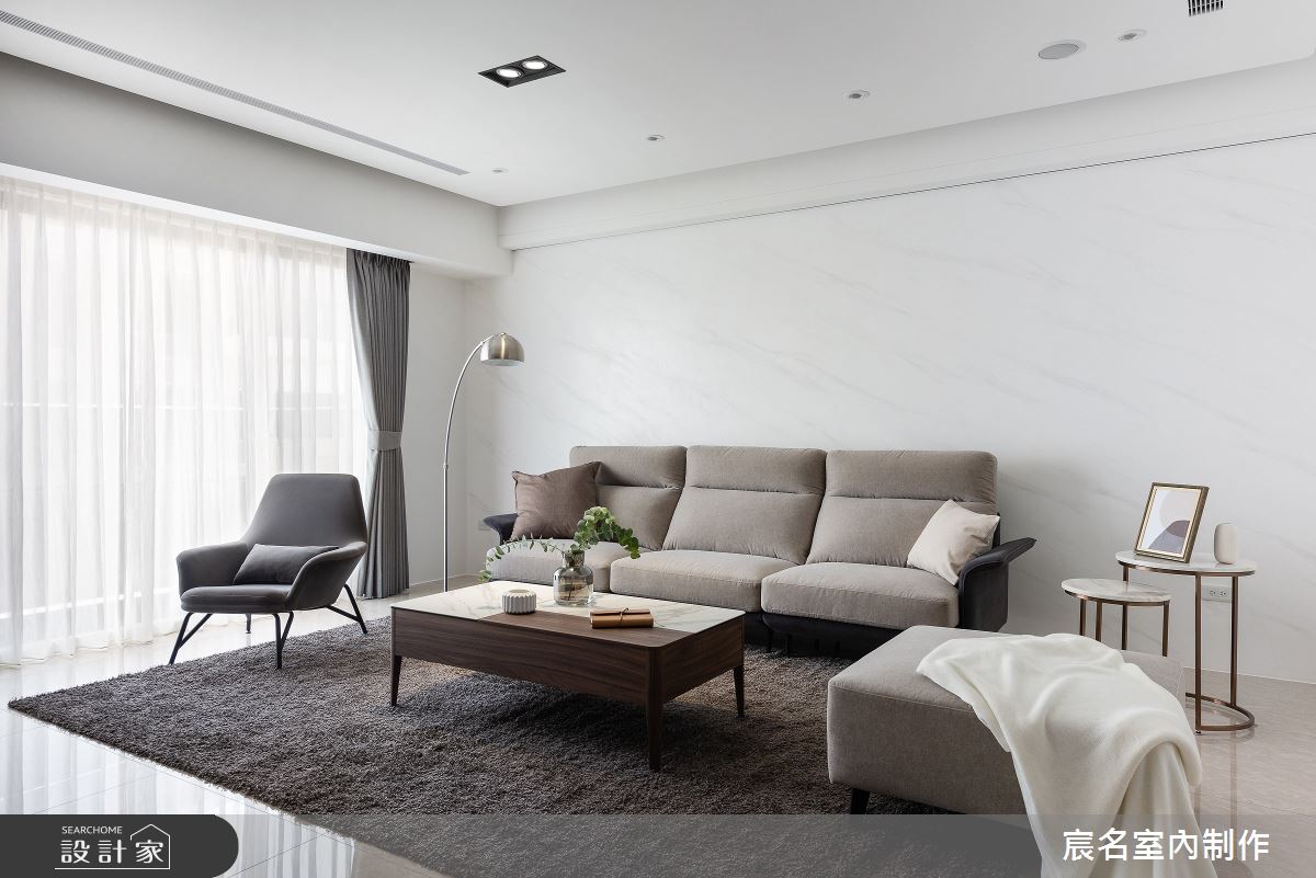 40坪新成屋(5年以下)＿現代風客廳案例圖片＿宸名設計有限公司＿宸名_縷光之6
