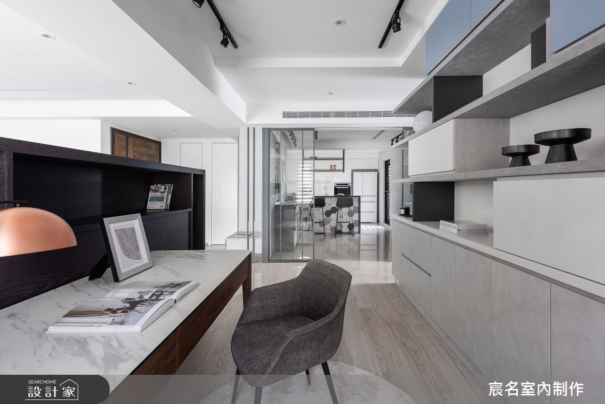 40坪新成屋(5年以下)＿現代風書房案例圖片＿宸名設計有限公司＿宸名_縷光之12