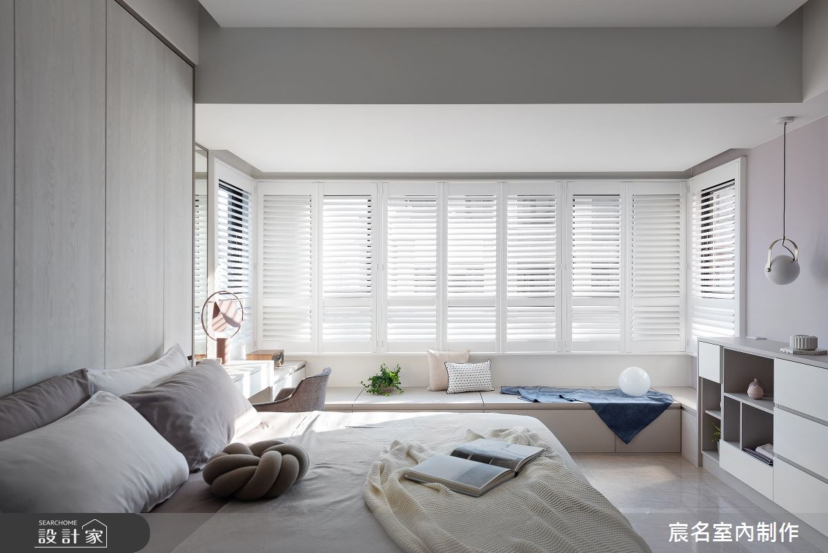 40坪新成屋(5年以下)＿現代風臥室臥榻案例圖片＿宸名設計有限公司＿宸名_縷光之17