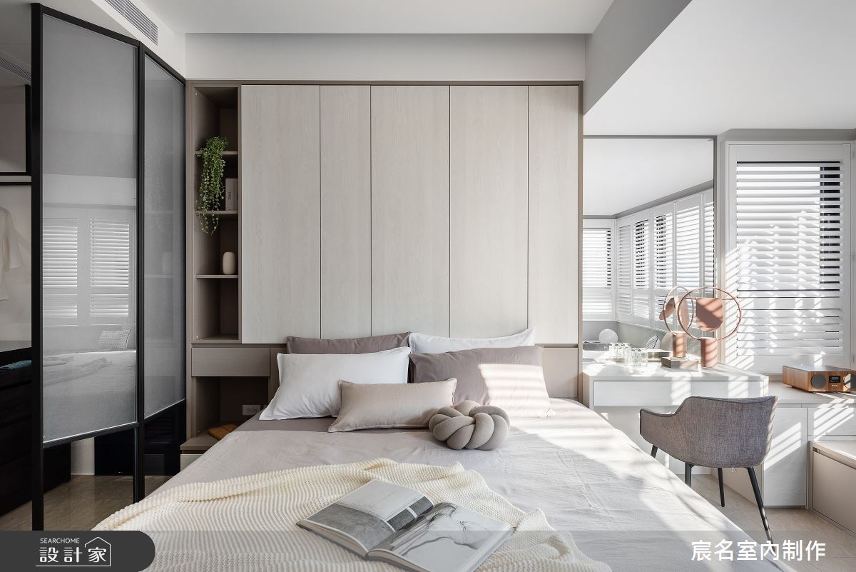 40坪新成屋(5年以下)＿現代風臥室案例圖片＿宸名設計有限公司＿宸名_縷光之20