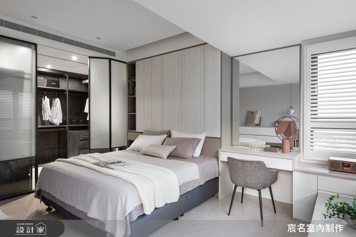 40坪新成屋(5年以下)＿現代風臥室案例圖片＿宸名設計有限公司＿宸名_縷光之22