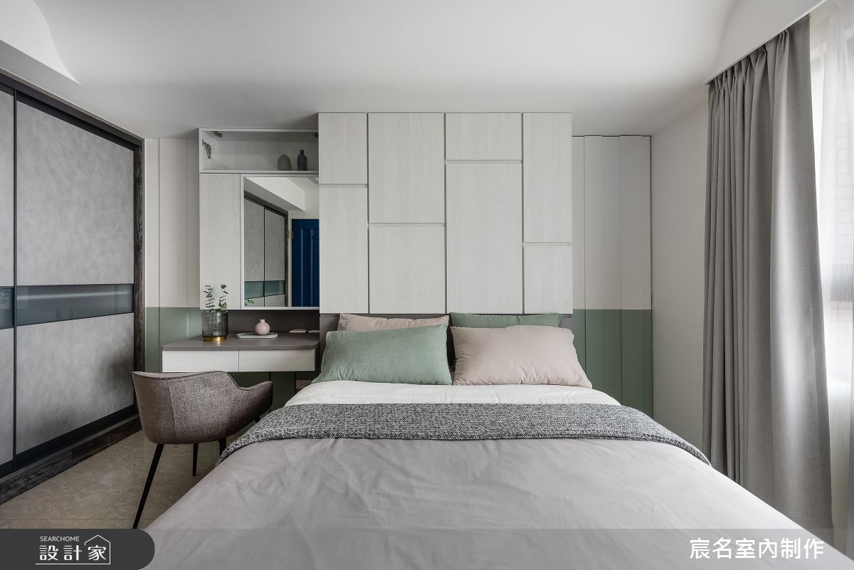 40坪新成屋(5年以下)＿現代風臥室案例圖片＿宸名設計有限公司＿宸名_縷光之26