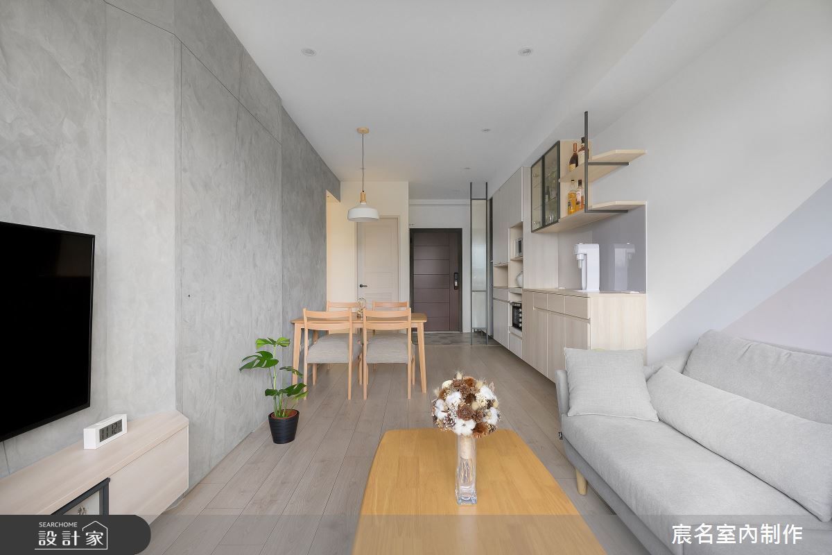 15坪新成屋(5年以下)＿簡約風客廳中島案例圖片＿宸名設計有限公司＿宸名_栩皙之8