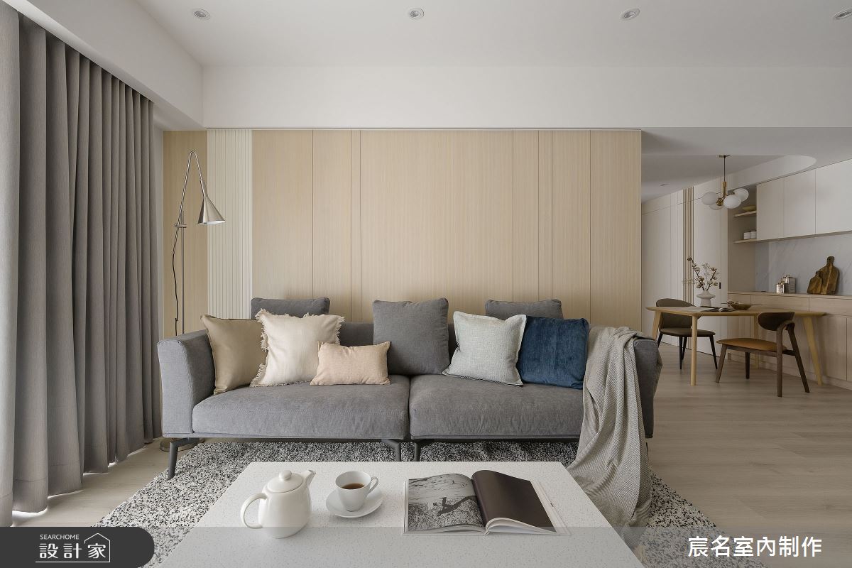35坪中古屋(5~15年)＿簡約風客廳案例圖片＿宸名設計有限公司＿宸名_格扉之3