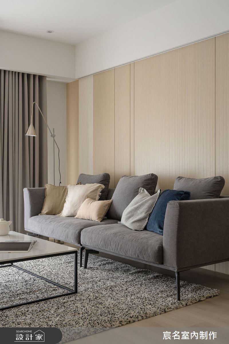 35坪中古屋(5~15年)＿簡約風客廳案例圖片＿宸名設計有限公司＿宸名_格扉之2