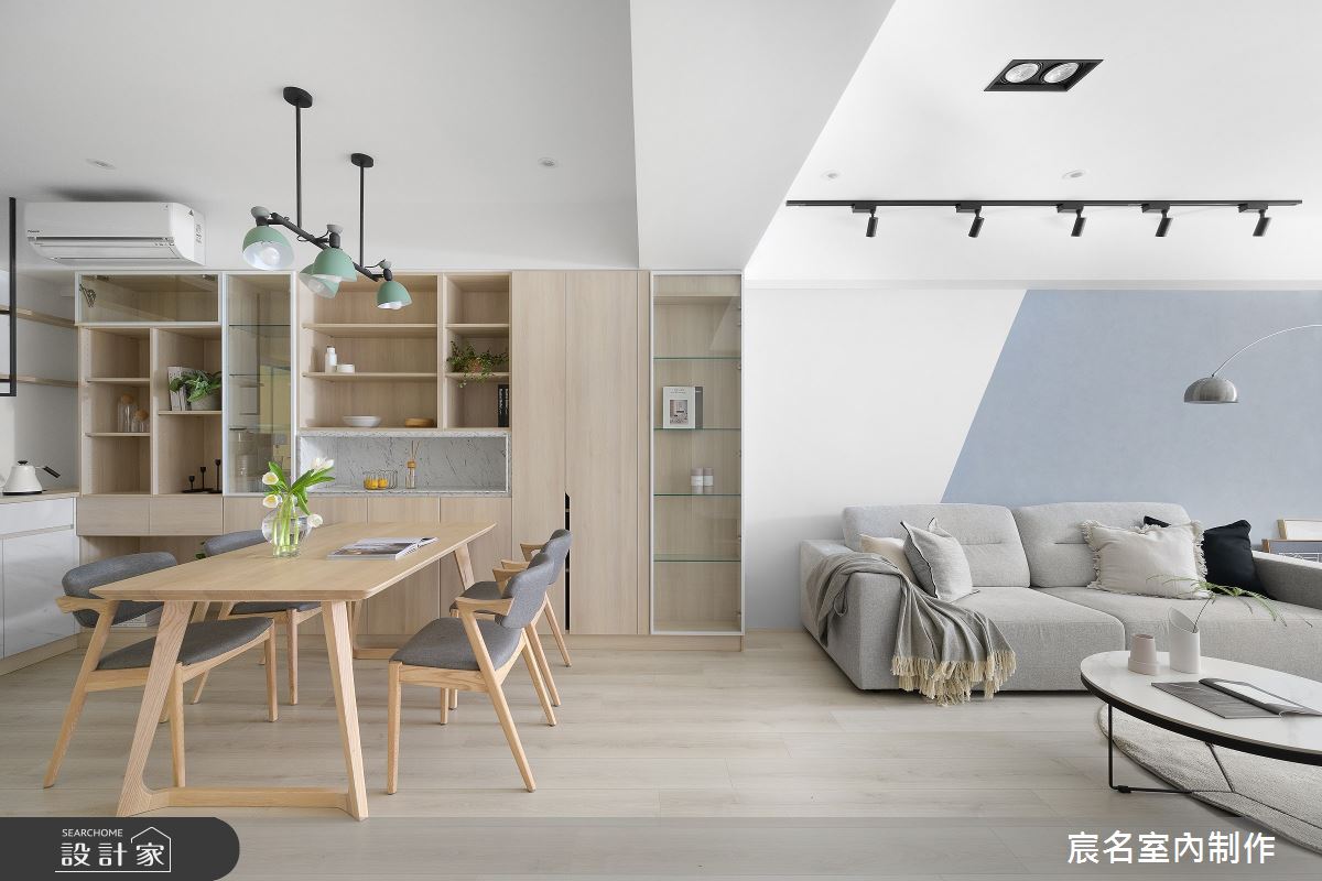 25坪老屋(31~40年)＿簡約風客廳餐廳案例圖片＿宸名設計有限公司＿宸名_沐日之6