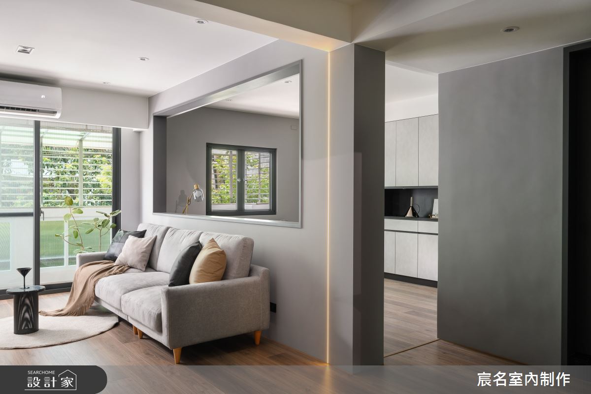 25坪老屋(41~50年)＿簡約風客廳書房工作區案例圖片＿宸名設計有限公司＿宸名_曜岩之5
