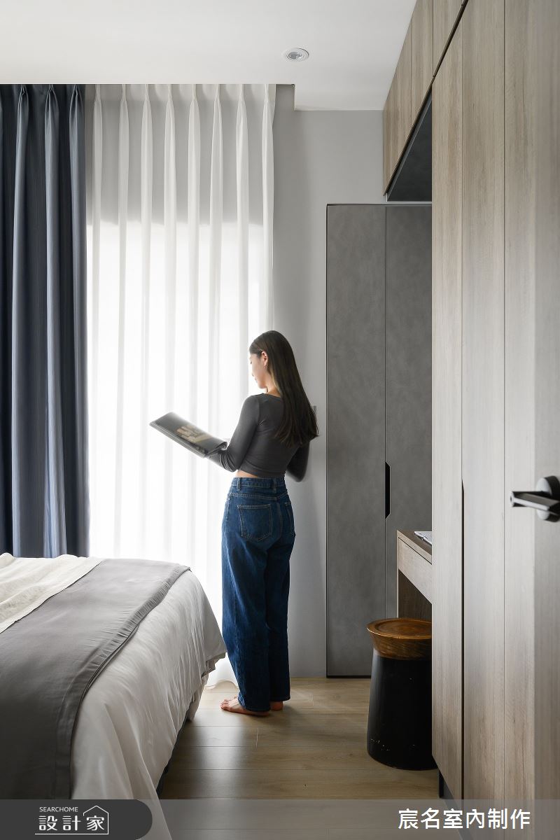 15坪新成屋(5年以下)＿現代風臥室案例圖片＿宸名設計有限公司＿宸名_暮靄之16