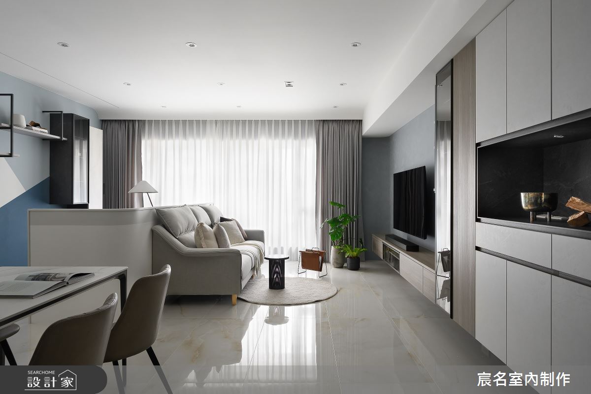 15坪新成屋(5年以下)＿現代風客廳餐廳案例圖片＿宸名設計有限公司＿宸名_暮靄之3