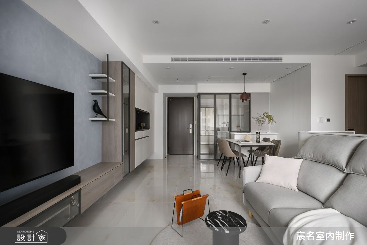 15坪新成屋(5年以下)＿現代風玄關客廳餐廳廚房案例圖片＿宸名設計有限公司＿宸名_暮靄之13