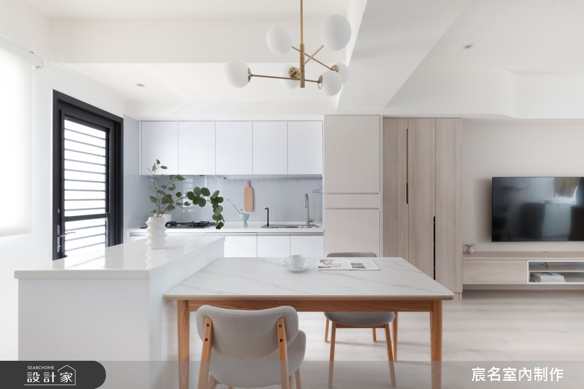 18坪老屋(16~30年)＿簡約風餐廳廚房中島案例圖片＿宸名設計有限公司＿宸名_穹蒼之14