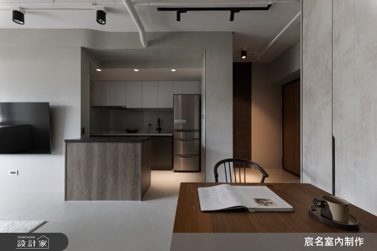 23坪老屋(16~30年)＿極簡風玄關客廳餐廳廚房中島案例圖片＿宸名設計有限公司＿宸名_靜泊之15