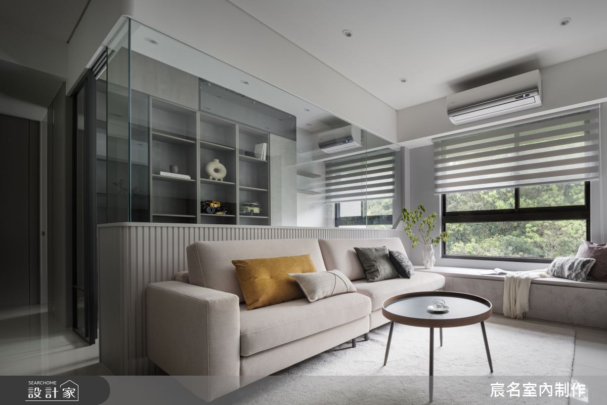 25坪新成屋(5年以下)＿現代簡約風客廳臥榻案例圖片＿宸名設計有限公司＿宸名_24之15