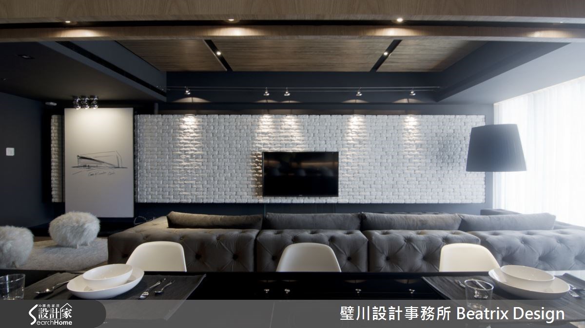 50坪新成屋(5年以下)＿現代風客廳餐廳案例圖片＿璧川設計事務所 Beatrix Design＿璧川_隱線之4