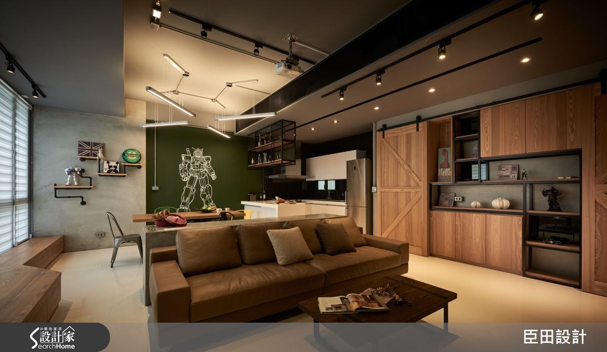 37坪新成屋(5年以下)＿工業風客廳案例圖片＿臣田設計＿臣田_02 御見之9