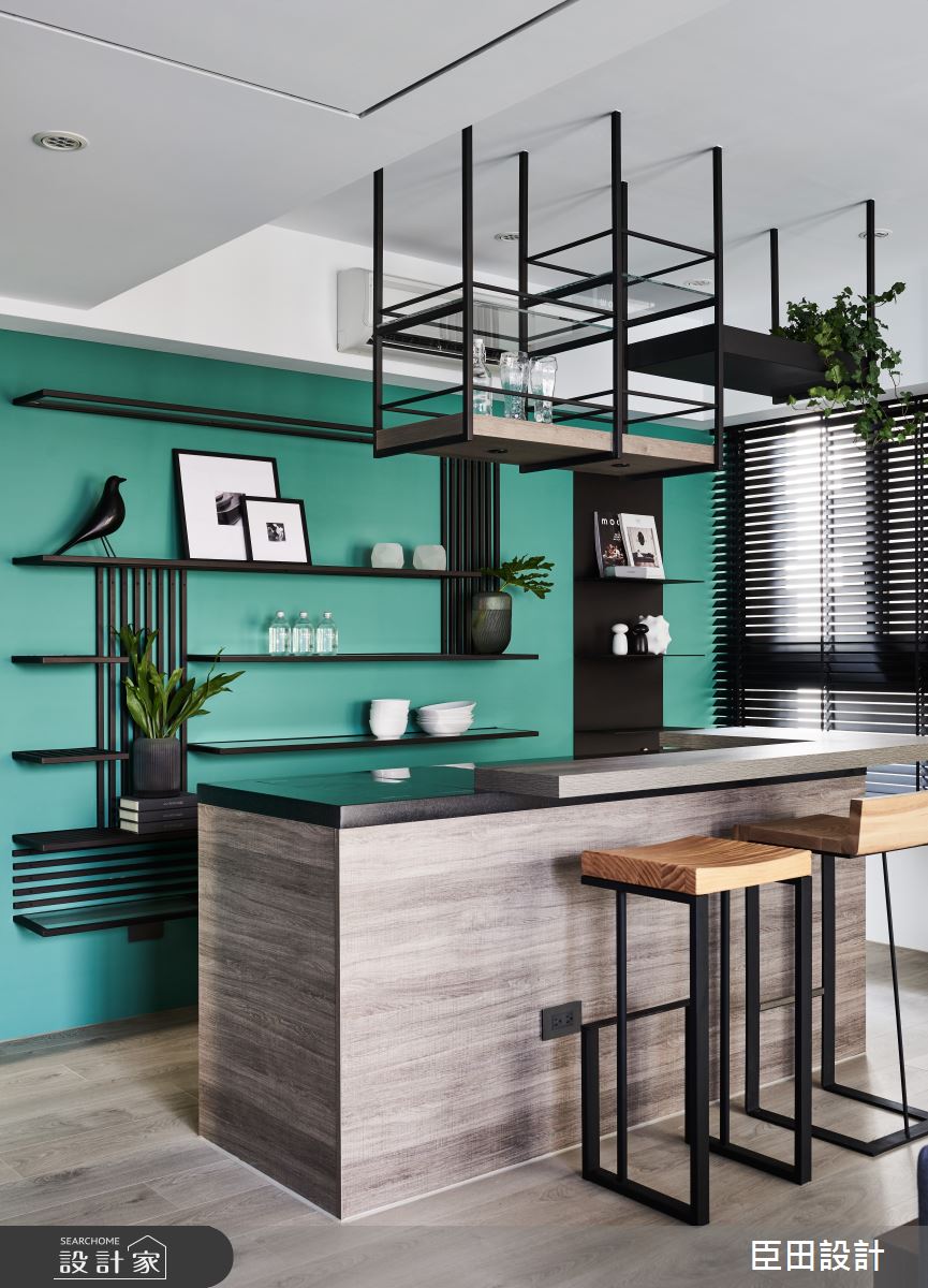16坪中古屋(5~15年)＿北歐風餐廳中島案例圖片＿臣田設計＿臣田_06 積木與密室之4