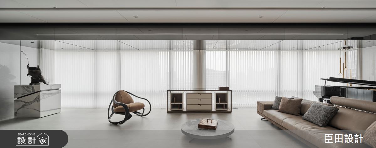 100坪新成屋(5年以下)＿現代風客廳案例圖片＿臣田設計＿臣田_21 離塵(一)之3