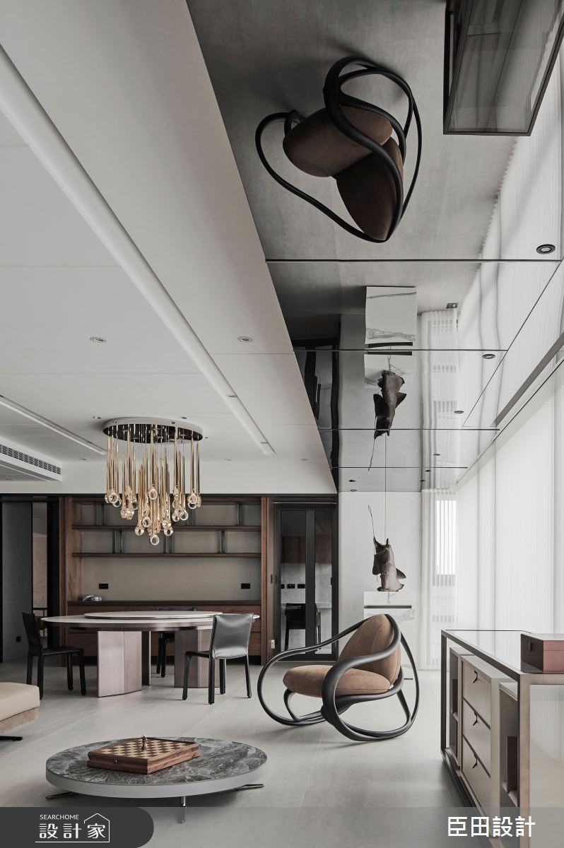 100坪新成屋(5年以下)＿現代風客廳餐廳案例圖片＿臣田設計＿臣田_21 離塵(一)之4