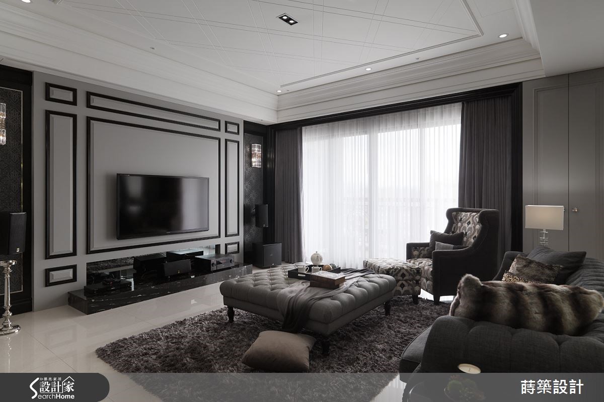 40坪新成屋(5年以下)＿新古典客廳案例圖片＿蒔築設計有限公司＿蒔築_10之2