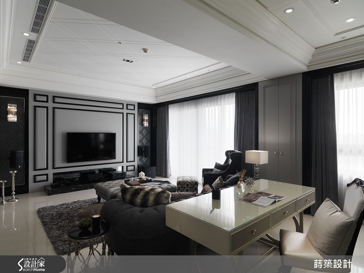40坪新成屋(5年以下)＿新古典客廳案例圖片＿蒔築設計有限公司＿蒔築_10之3