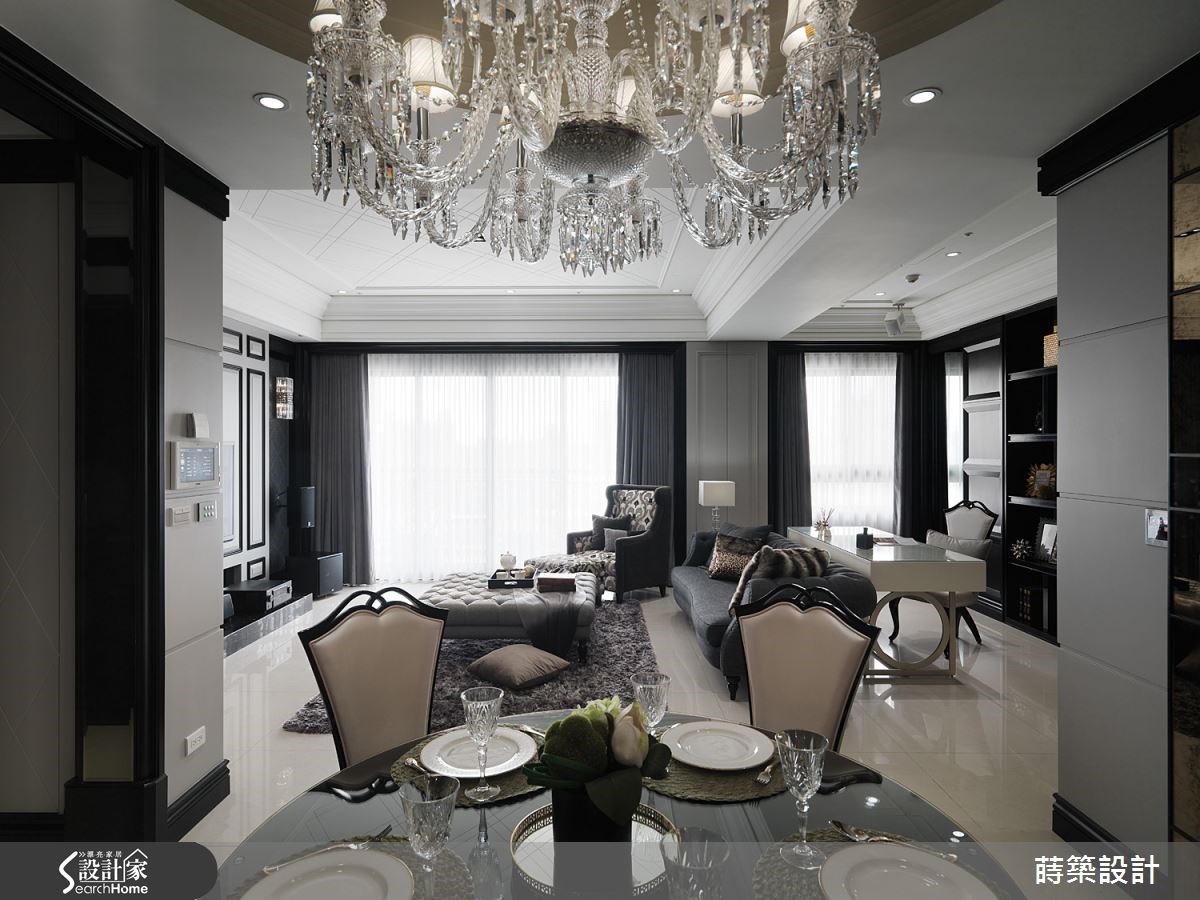 40坪新成屋(5年以下)＿新古典客廳餐廳書房案例圖片＿蒔築設計有限公司＿蒔築_10之9