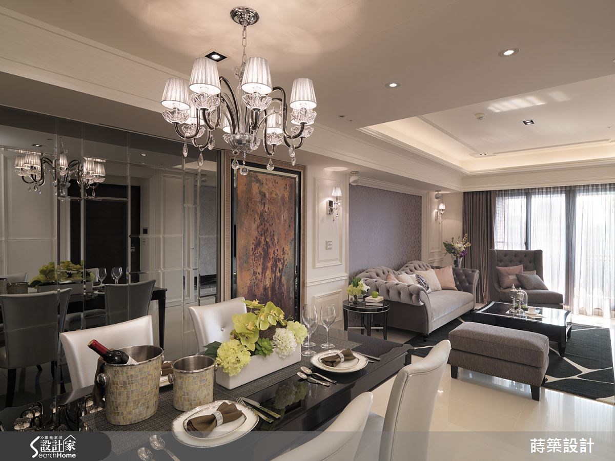 35坪新成屋(5年以下)＿新古典客廳餐廳案例圖片＿蒔築設計有限公司＿蒔築_15之5