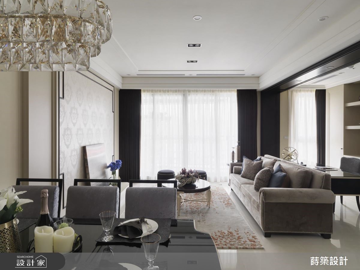 40坪新成屋(5年以下)＿新古典客廳案例圖片＿蒔築設計有限公司＿蒔築_40之4
