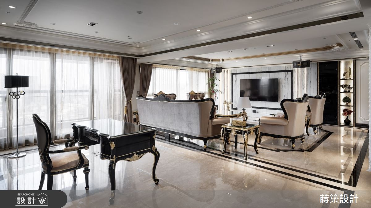 100坪新成屋(5年以下)＿新古典客廳工作區案例圖片＿蒔築設計有限公司＿蒔築_53之8