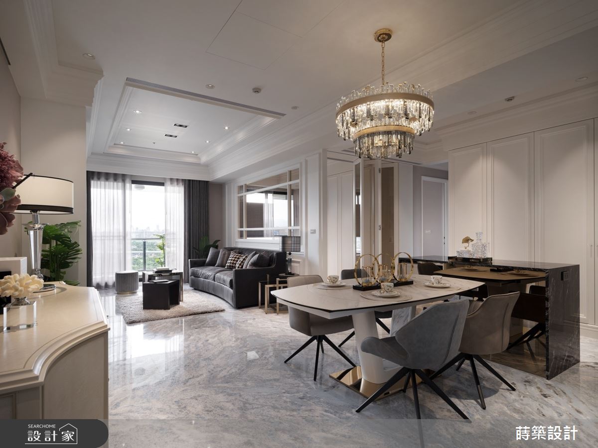 35坪新成屋(5年以下)＿美式風客廳餐廳中島案例圖片＿蒔築設計有限公司＿蒔築_56之1