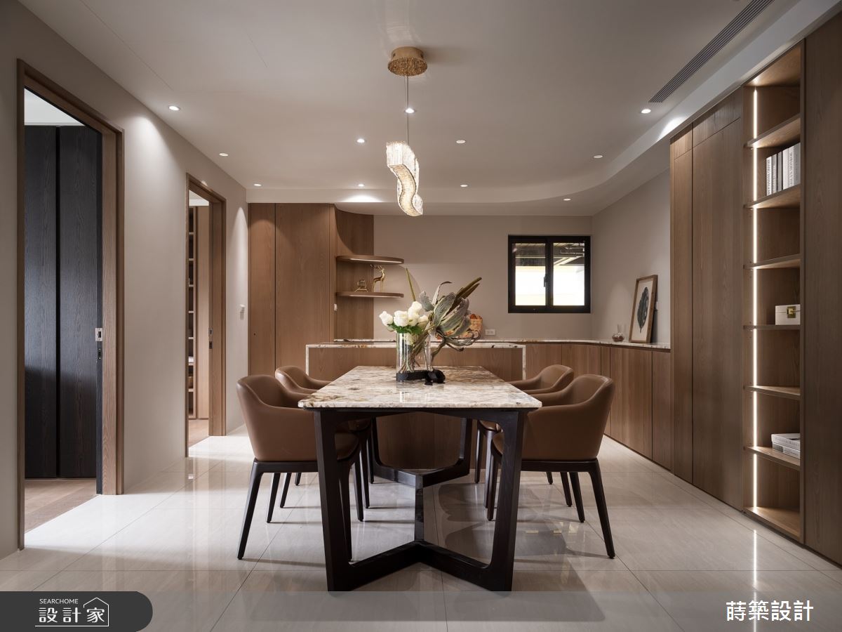 30坪新成屋(5年以下)＿現代人文風餐廳中島案例圖片＿蒔築設計有限公司＿蒔築_59之15