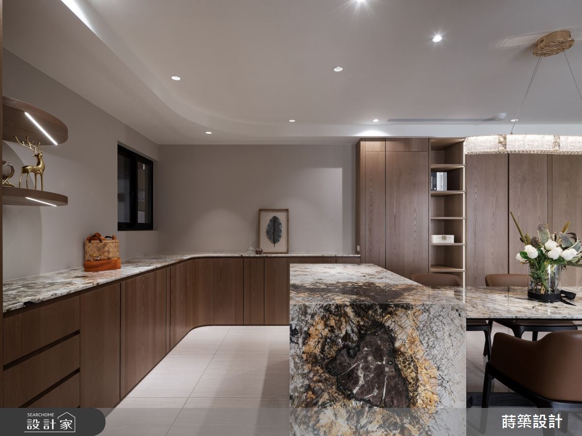 30坪新成屋(5年以下)＿現代人文風餐廳中島案例圖片＿蒔築設計有限公司＿蒔築_59之12