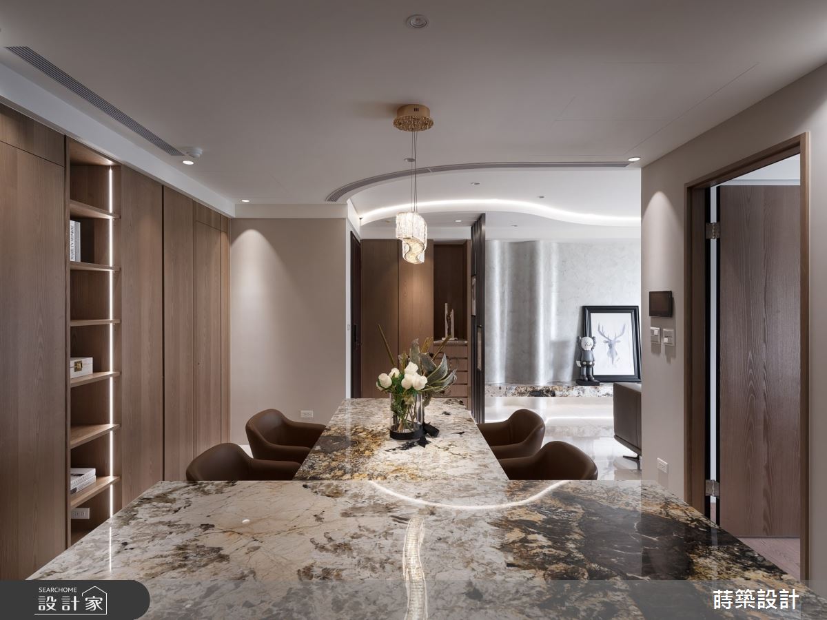 30坪新成屋(5年以下)＿現代人文風玄關餐廳中島案例圖片＿蒔築設計有限公司＿蒔築_59之10