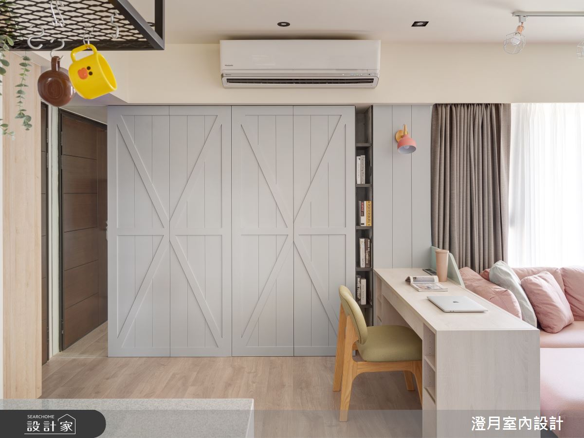 30坪新成屋(5年以下)＿北歐風玄關客廳書房案例圖片＿澄月室內設計＿澄月_10之2