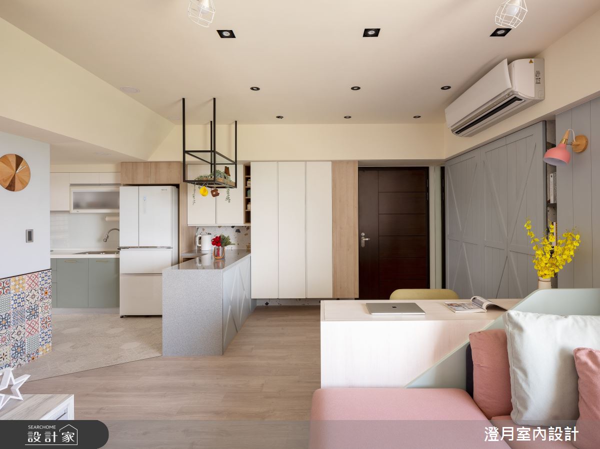 30坪新成屋(5年以下)＿北歐風玄關客廳案例圖片＿澄月室內設計＿澄月_10之1