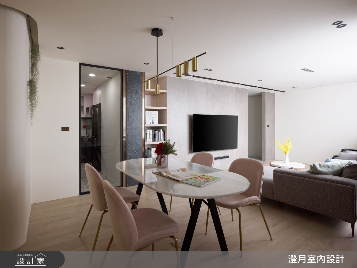 40坪新成屋(5年以下)＿現代風客廳餐廳案例圖片＿澄月室內設計＿澄月_14之3