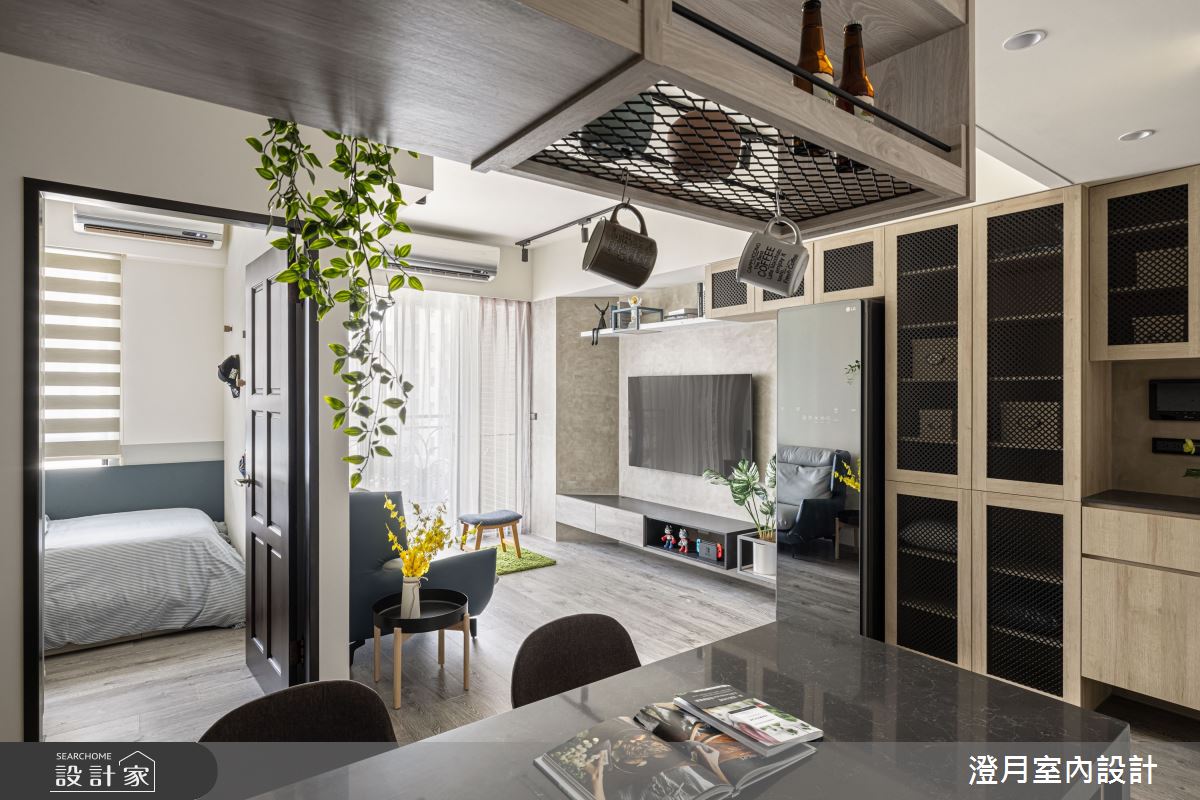 18坪新成屋(5年以下)＿工業風客廳吧檯臥室案例圖片＿澄月室內設計＿澄月_17之12