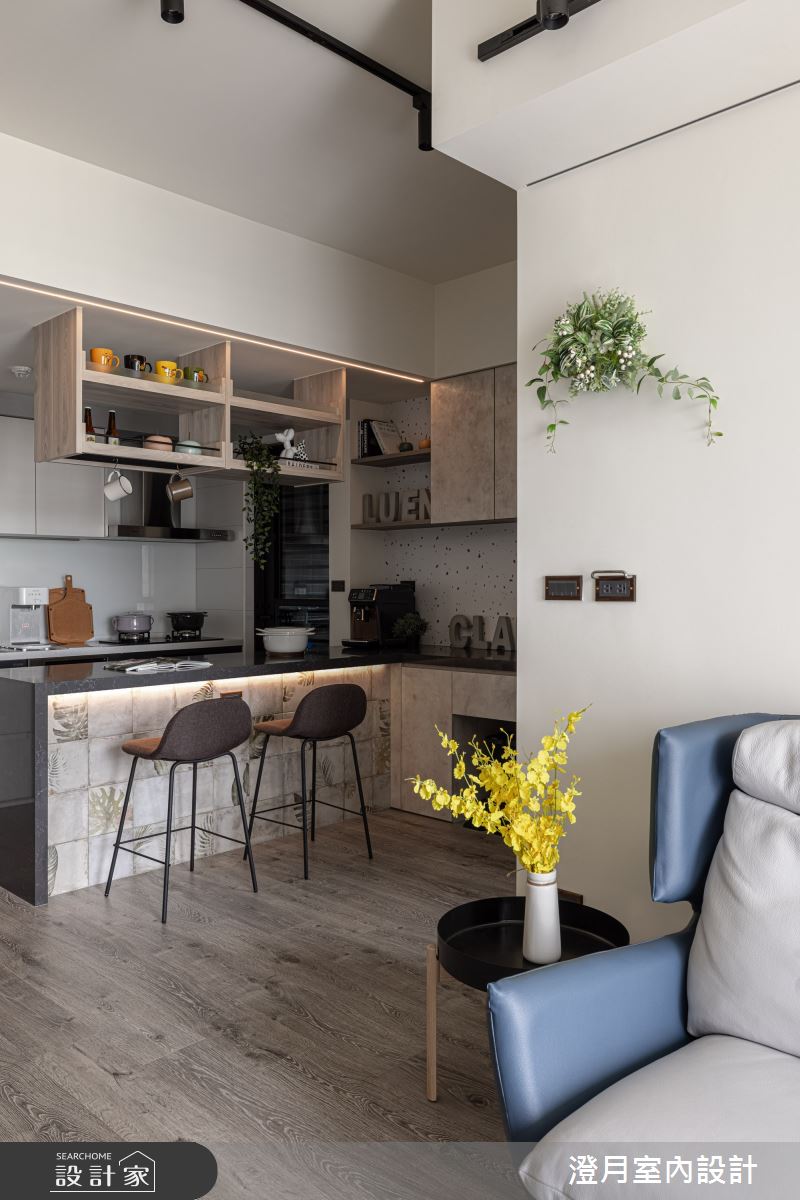 18坪新成屋(5年以下)＿工業風廚房吧檯案例圖片＿澄月室內設計＿澄月_17之14
