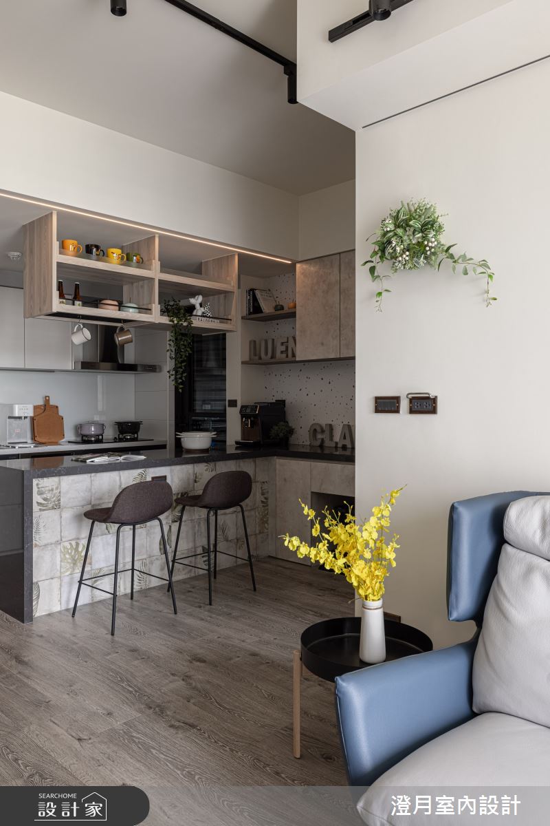 18坪新成屋(5年以下)＿工業風廚房吧檯案例圖片＿澄月室內設計＿澄月_17之15