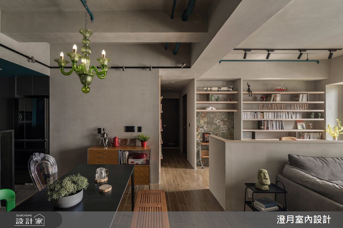 30坪預售屋＿混搭風客廳餐廳走廊案例圖片＿澄月室內設計＿澄月_23之13